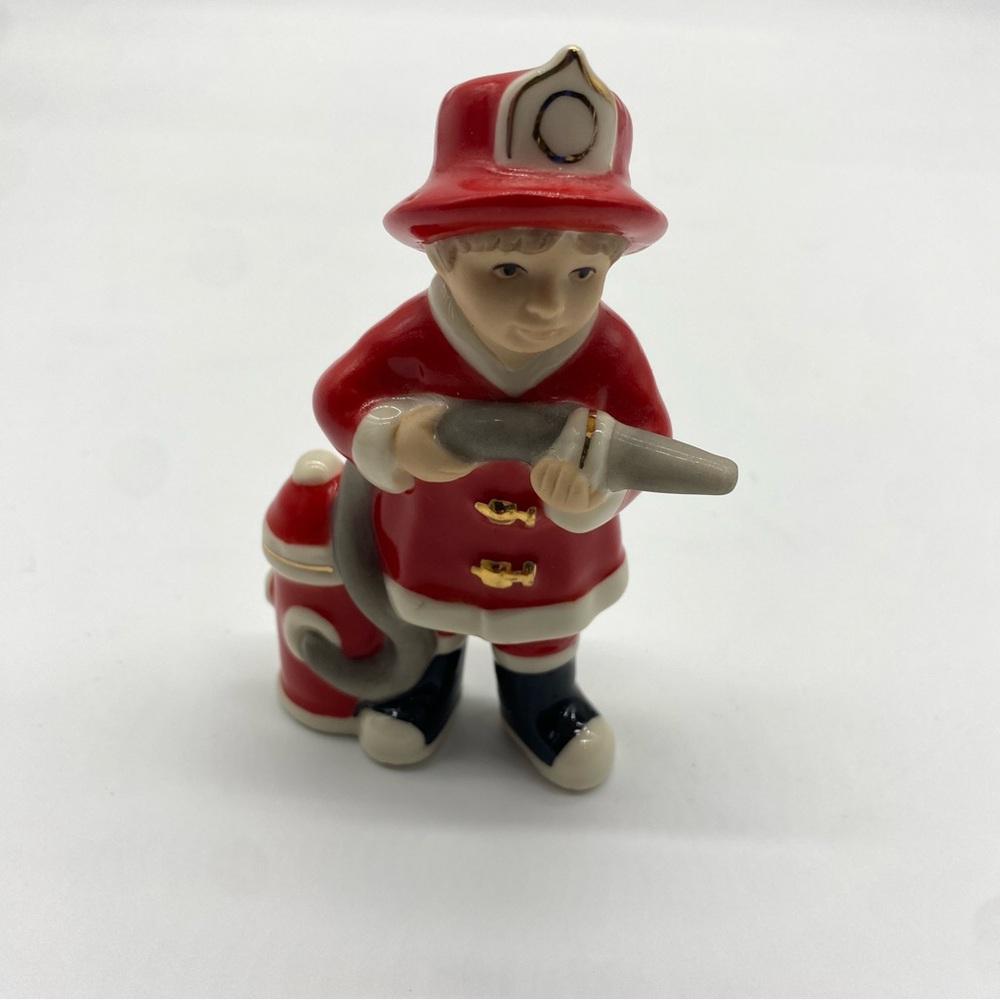 Lenox Red and White Firefighter Holiday Figurine